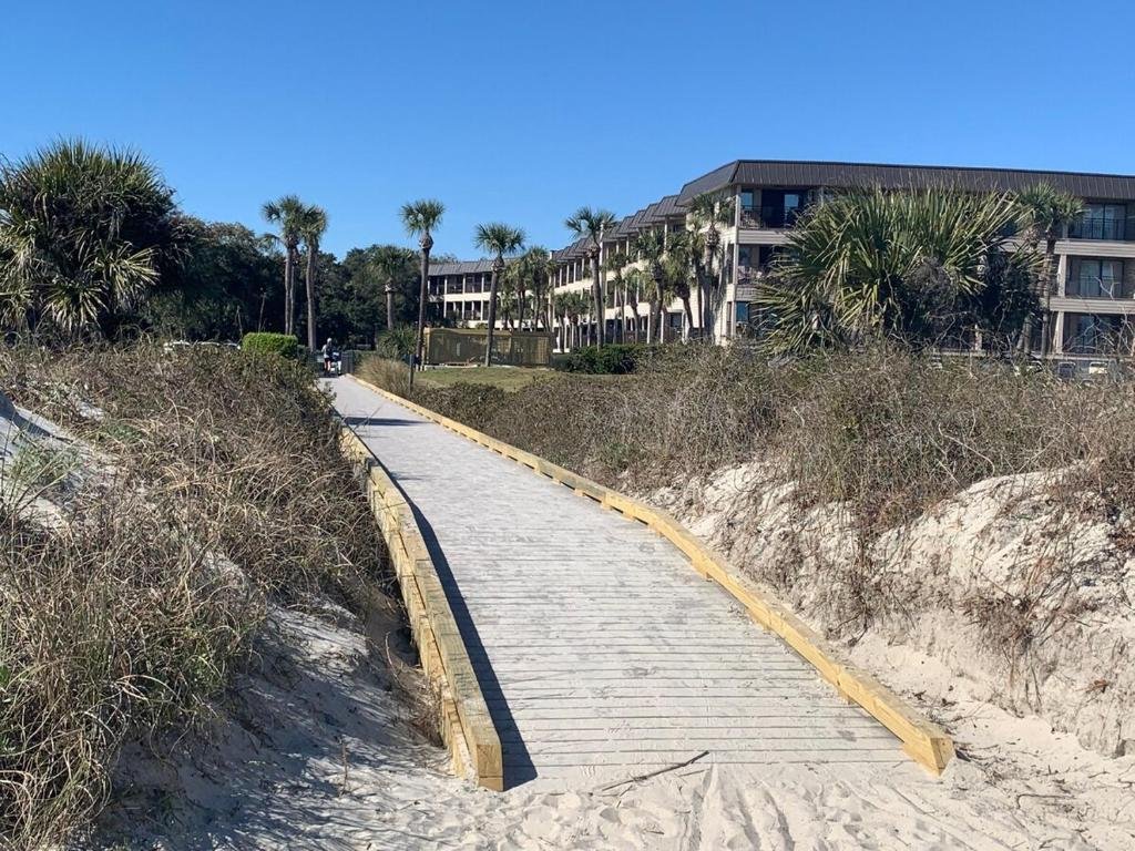 Walkway From the Beach to the Condo